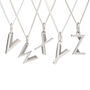 Sterling Silver Art Deco Initial Necklace, thumbnail 9 of 10