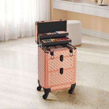 Make Up Trolley Cosmetic Case With Removable Wheels, 2 of 12