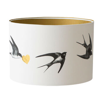 Airmai! Swallows Hand Gilded Lampshade, 3 of 6