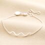 Wavy Lines Chain Bracelet In Silver, thumbnail 1 of 3