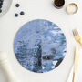 Round Breeze Blue Placemats, Set Of Four, thumbnail 1 of 1