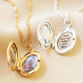 Personalised Birth Flower Locket Necklace, 7 of 9