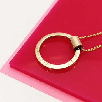 Personalised Gold Circle Necklace, 5 of 8