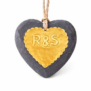 Personalised Golden Heart 50th Wedding Anniversary Gift, 8 of 9