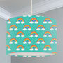 Rainbows And Clouds Green Children's Lampshade, thumbnail 1 of 2