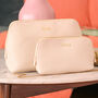 Personalised Cream Date Travel Wash Make Up Bag, thumbnail 8 of 10