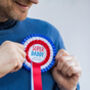 Super Dad Fathers Day Personalised Rosette, thumbnail 2 of 7