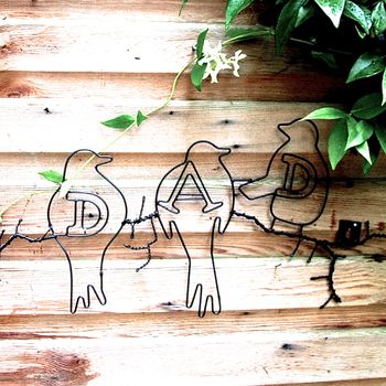Dad Wire Wall Art Sign, 6 of 7