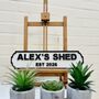 Personalised Shed Workshop Vintage Wooden Roadsign, thumbnail 1 of 10