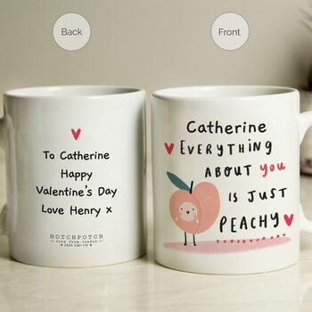 Funny Valentines Gifts Tea Mug Peachy, 2 of 6