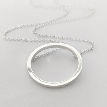 Recycled Silver Circle Necklace, 4 of 4