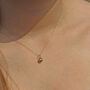 Tiny Apple Charm Necklace Gold Vermeil, thumbnail 4 of 8