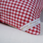 Strawberry And Cream Patchwork Name Cushion, thumbnail 4 of 5