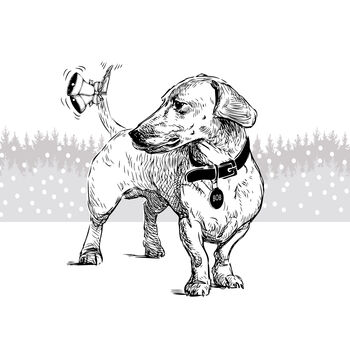 Bells On Bob's Tail Ring, Dog Lovers Christmas Card, 2 of 2