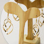 Silver Or Gold Teardrop Twist Dangle Earrings, thumbnail 2 of 5