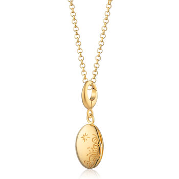 18ct Gold Celestial Locket Necklace, 2 of 5