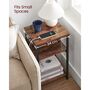 Slim Side Bedside Table With Charging Station, thumbnail 7 of 9