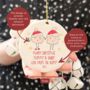 Mummy And Daddy From The Bump Fun Xmas Decoration, thumbnail 2 of 3