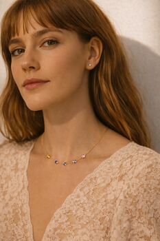 Diamond Bezel Set Earrings, 2 of 5