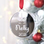 Personalised Christmas Bauble With Unicorn, thumbnail 1 of 2