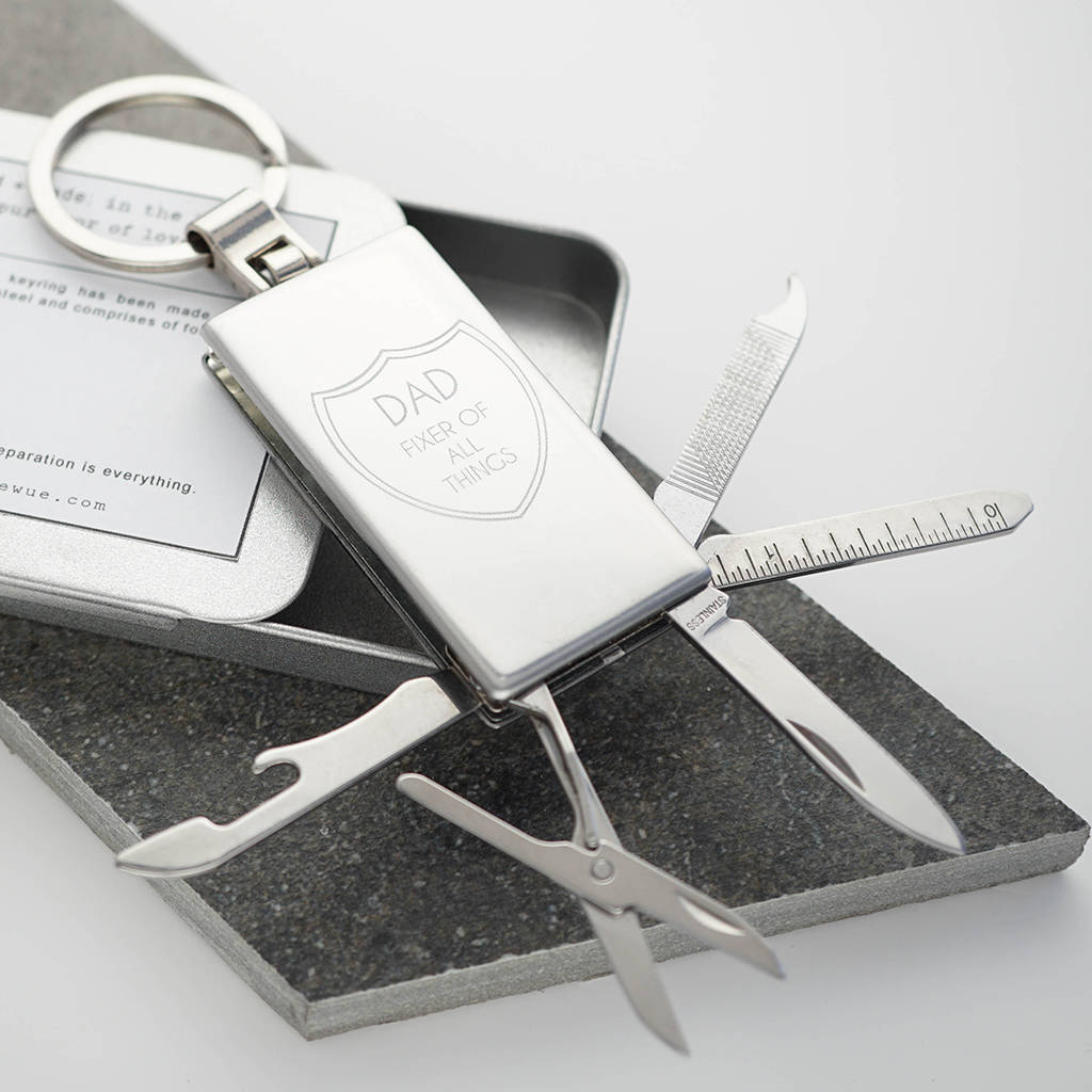 Mens Personalised Keyring By Wue