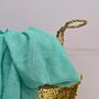 Sparkle Scarf In Aqua, thumbnail 2 of 3