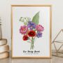 Personalised Birth Flower Family Print, thumbnail 8 of 11