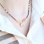 Indian Nazaria Rose Gold Zircon Mangalsutra Necklace, thumbnail 4 of 4