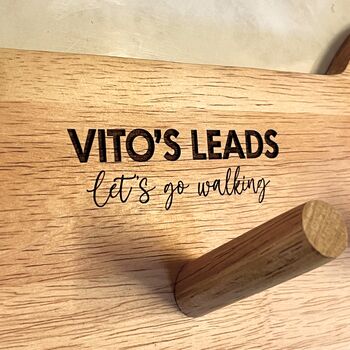 Personalised Wooden Dog Lead Holder, 3 of 5