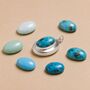 Personalised Sterling Silver Turquoise Gemstone Photo Locket Necklace, thumbnail 3 of 8