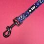 Navy And Pink Floral Dog Lead/Leash, thumbnail 2 of 5