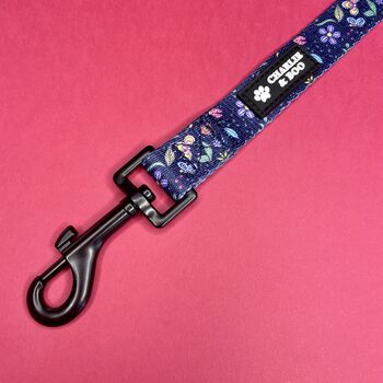 Navy And Pink Floral Dog Lead/Leash, 2 of 5