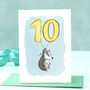 Badger 10th Birthday Card, thumbnail 1 of 8