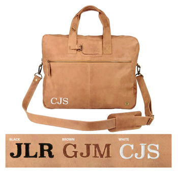 Personalised Leather Classic Holdall In Brown Or Black, 11 of 12