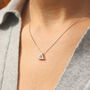 Silver Necklace Inlaid Zircon Triangle Pendant, thumbnail 1 of 10