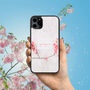 iPhone Case Personalised Marble Blossom Flower, thumbnail 1 of 2