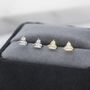 Baguette And Round Cz Stud Earrings Sterling Silver, thumbnail 1 of 12