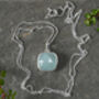 Natural Aquamarine Necklace In Sterling Silver, thumbnail 2 of 4