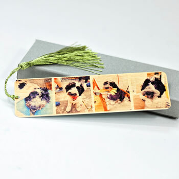 Your Dog Portrait Brushed Metal Photo Bookmark, 5 of 11