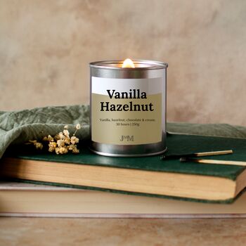 Vanilla Hazelnut Scented Wood Wick Candle Bakery Inspired Fragrance, 3 of 7