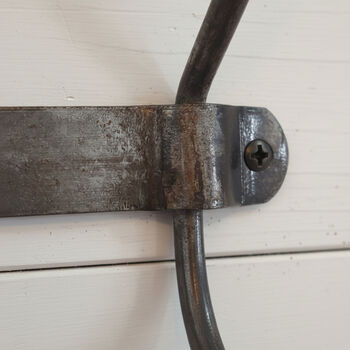 Large Three Hook Aluminium Coat Rack Galvanised Grey, 2 of 2