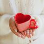 Ceramic Love Heart Shaped Mug, thumbnail 1 of 8