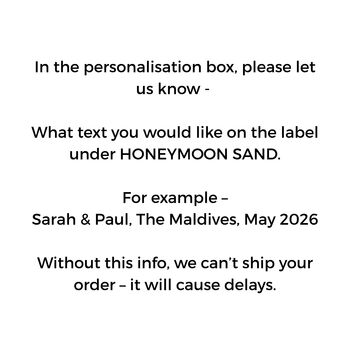 Personalised Honeymoon Sand Bottle, 9 of 9