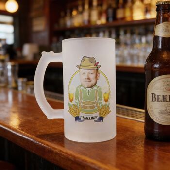 Personalised Oktoberfest Face Beer Pint Tankard Gift, 2 of 5