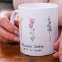 Personalised Watercolour Flower Mug, thumbnail 2 of 3