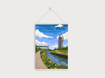Olympic Park London Travel Poster Art Print, 5 of 7