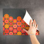 Red Orange Volcanic Fabric Placemat Set, thumbnail 3 of 10