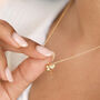 Delicate Bird Pendant Necklace In Gold, thumbnail 3 of 6
