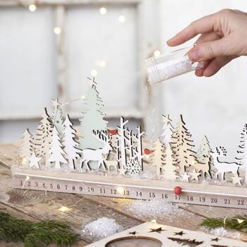 Wooden Nordic Christmas Advent Countdown Calender, 4 of 6