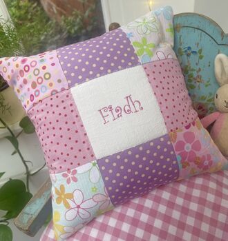 Pink And Purple Name Cushion, 8 of 8